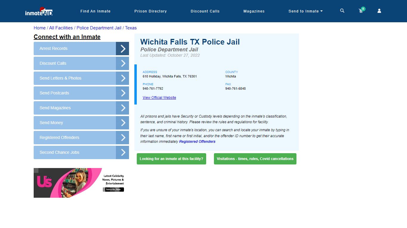 Wichita Falls TX Police Jail & Inmate Search - Wichita Falls, TX